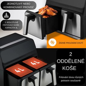 ProfiCook FR 1287 H podwójna frytkownicakonwekcyjna, 8 l