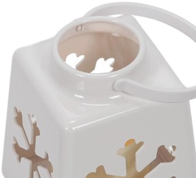 Świąteczny lampion ze świecą LED, 14 cm