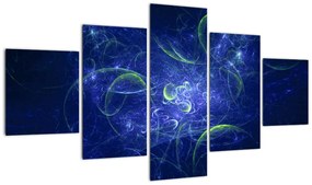 Obraz - niebieska abstrakcja (125x70 cm)