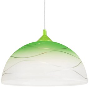 Zielona lampa wisząca ze szklanym kloszem ø 30 cm Sfera – LAMKUR