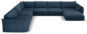 Ciemnoniebieski narożnik (lewostronny) Vanda – Mazzini Sofas