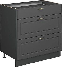 Szafka dolna do kuchni anthrazit-gold landhaus 80x51.6x82 fame-line