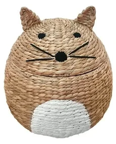 Dziecięcy kosz na zabawki z hiacyntu wodnego w naturalnym kolorze ø 40x43 cm Cat – Compactor