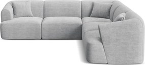 Jasnoszary sztruksowy narożnik Campi – Cosmopolitan Design