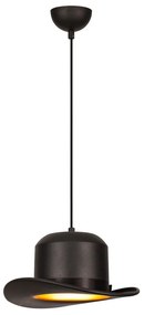 Czarna lampa wisząca z tekstylnym kloszem ø 30 cm Capello – Opviq lights