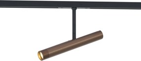 Nowoczesny reflektor w kolorze ciemnego brązu do 1-fazowego systemu szynowego - Slimline Avery