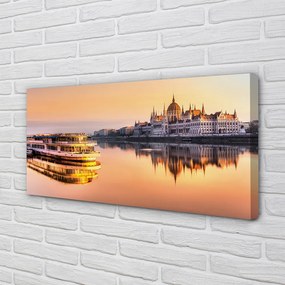 Fotoobraz na płótnie Zachód Słońca nad Statkiem