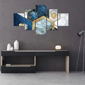 Obraz - Marmurowe sześciokąty (125x70 cm)
