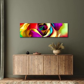 Obraz - Kolorowa róża (170x50 cm)