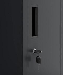 Szafka BHP ubraniowa pracownicza antracytowa BARTEK 1 Plus 292 x 1720 x 450 mm