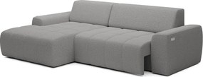 Narożnik SAVIO Lewostronny z Elektryczną Regulacją wolnostojący tkanina KANSAS 14 Jasny Szary WERSAL