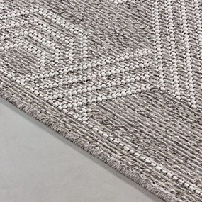 Dywan zewnętrzny Aruba Heksagon szary 60 cm x 100 cm