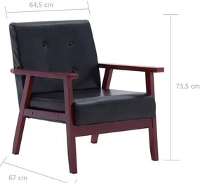 Czarny trzyczęściowy zestaw wypoczynkowy w stylu vintage - Garner 6S
