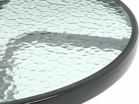 Zestaw ogrodowy TREGO ISLAND - 4 krzesła i okrągły stół ø 90 cm, zielony
