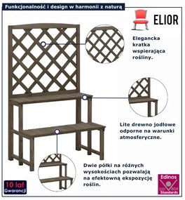 Szary ogrodowy kwietnik H0-E19