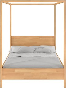 Łóżko bukowe Visby CANOPY z baldachimem, 140x200, naturalny