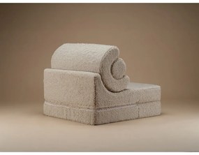 Jasnobrązowy fotel dziecięcy z materiału bouclé Flipster – Wigiwama