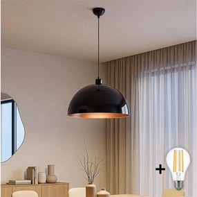 BRILAGI - Lampa LED wisząca na przewodzie METALO 1xE27/40W/230V Ø 40 cm czarny/miedziany
