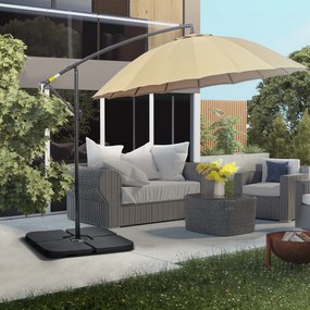 Outsunny płyty obciążnikowe do parasola 104x104x75 cm odporne na warunki atmosferyczne czarne nadające się do wypełnienia | Aosom PL