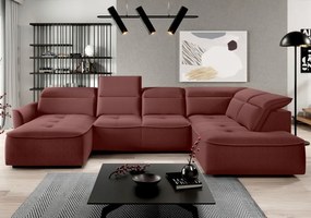 Narożnik MURILLO XL z elektryczną regulacją siedziska Prawostronny w tkaninie VOUGE 08 WERSAL