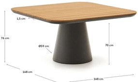 Stół ogrodowy 148x148 cm Tudons – Kave Home