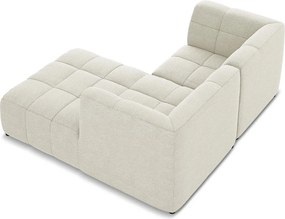 Beżowy narożnik z materiału bouclé (prawostronny/z szezlongiem) Aloha – Makamii