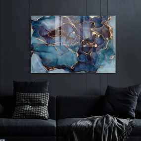 Szklany obraz 100x70 cm Dark Marble – Wallity