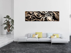 Obraz - Części zegara (170x50 cm)