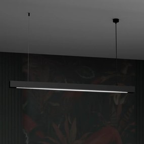 Lampa wisząca LUNGO 1xT8 18W LED, pozioma listwa, czarna