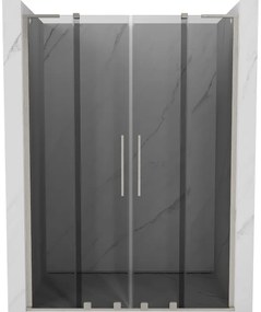 Mexen Velar L Duo drzwi prysznicowe rozsuwane 160 cm, grafit, nikiel szczotkowany - 871-160-003-42-97