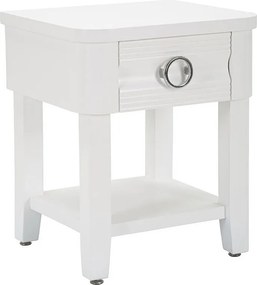 Stolik Nocny VKH10, Biały, 45x40x54 cm, Kendra Home