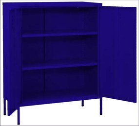 Granatowa szafka gospodarcza w stylu industrialnym H6-D23