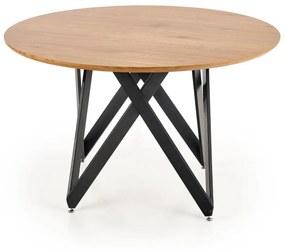 Stół MOZAMBIK 120x120 dąb/czarny HALMAR