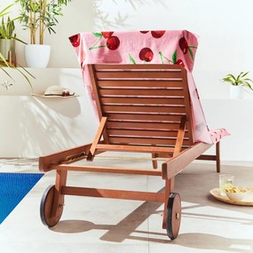 Różowy bawełniany ręcznik plażowy 78x200 cm Cherries – Catherine Lansfield