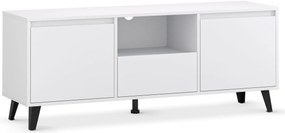 Biała skandynawska szafka RTV na nóżkach W7-Z64