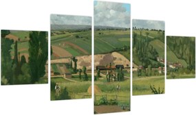 Obraz - Camille Pissarro, Landscape at Les Pâtis, Pontoise, reprodukcje (125x70 cm)