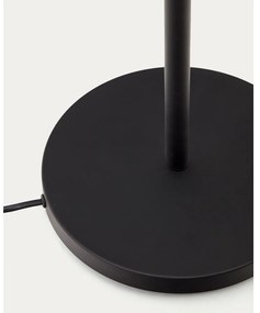Czarno-biała lampa stojąca LED ze szklanym kloszem (wysokość 150 cm) Vauxall – Kave Home
