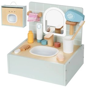 Tooky toy toilet bathroom toaleta drewniana łazienka z akcesoriami