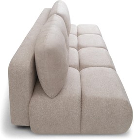 Kanapa Lerio z funkcją spania - jasno beżowa dzianina hydrofobowa Blur 02