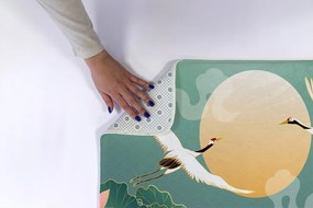 Antypoślizgowy dywanik łazienkowy Antypoślizgowy dywanik łazienkowy Ptaki Kwiaty