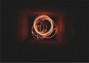 Obraz na szkle - linie w tunelu (70x50 cm)
