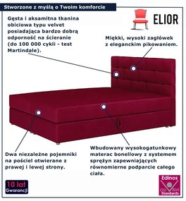 Czerwone łóżko z pojemnikiem na pościel 6 rozmiarów T4-P89