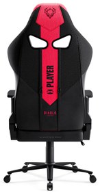Materiałowy fotel gamingowy Diablo X-Player 2.0 King Size, karmazynowo-antracytowy