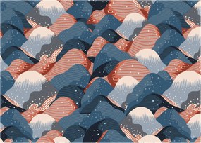 Obraz - Fale i wzgórza (70x50 cm)
