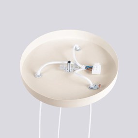 Lampa wisząca HALO 3P beżowa ryflowana SOLLUX  LIGHTING
