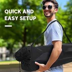 Outsunny Składany fotel 2-osobowy kempingowy z uchwytem na napoje, torbą transportową, do 250 kg, niebieski | Aosom PL