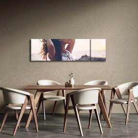 Obraz kobiety na plaży (170x50 cm)
