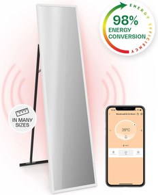 Klarstein La Palma Smart 900W 160x40cm Panel na podczerwień lustro Biały