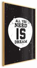 Plakat All you need 60 x 90 cm z ramą złotą bez marginesu ARTGEIST B