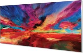 Panel szklany do Kuchni Dynamiczna Kompozycja Barw